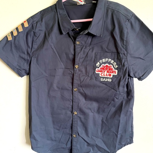 Beatles Lonely Hearts Club Navy Shirt - Picture 1 of 5